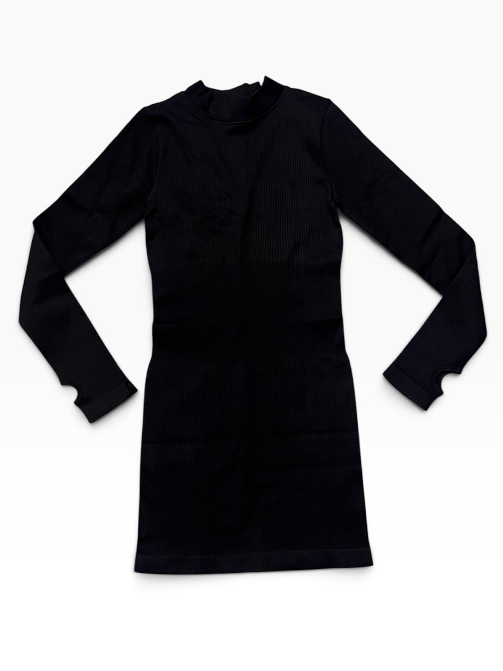 OQQ Mock Neck Ribbed Long Sleeve Bodycon Dress NWOT Size Medium